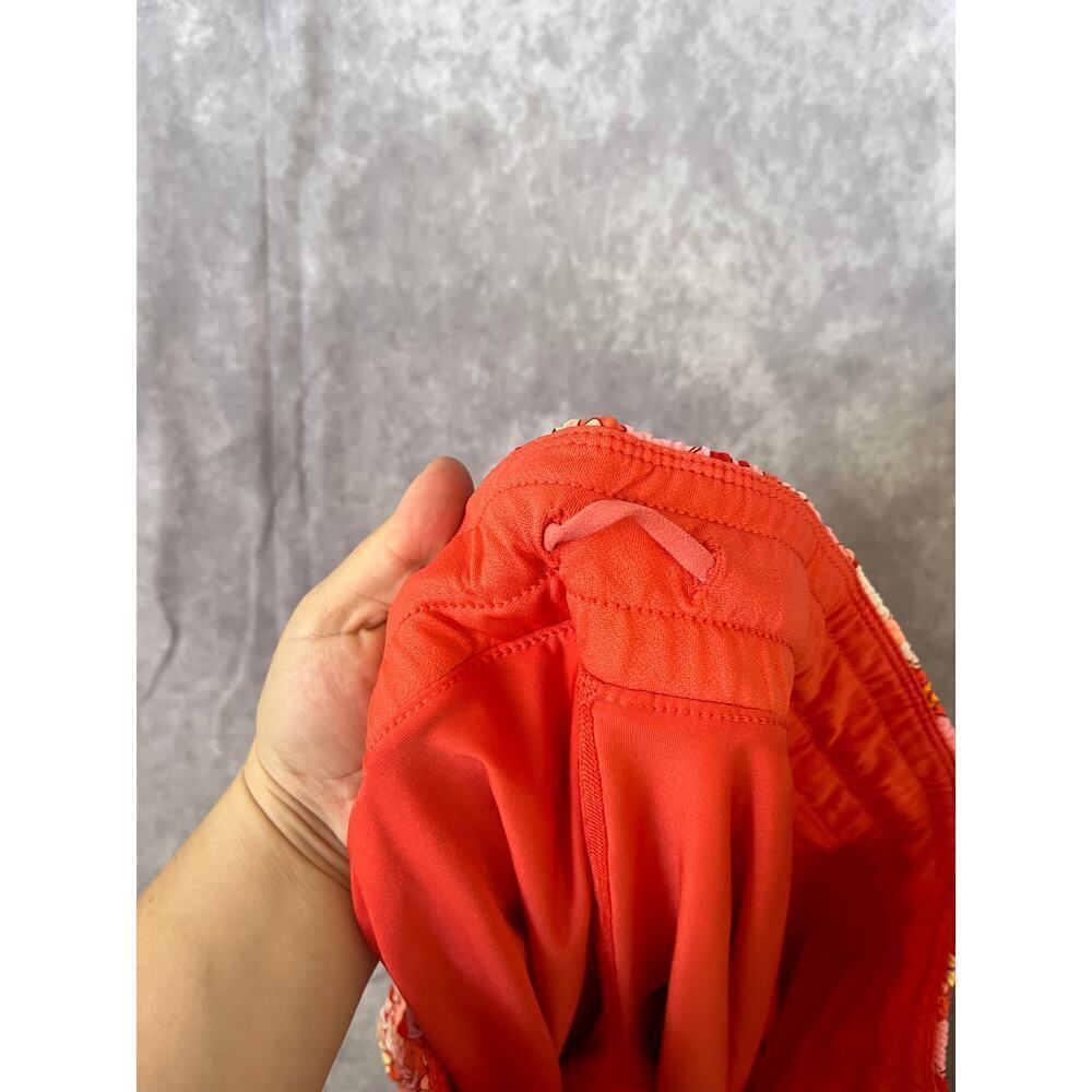 Avia Floral Groovy Bloom Orange Running Short XL Active 70s Walking Exercise - Picture 7 of 8